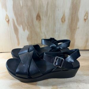 Kork Ease Myrna Black Leather Sandals Women’s Size 9
